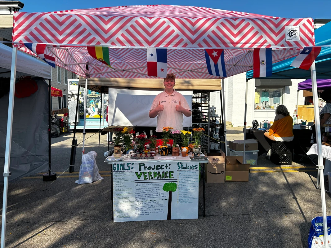 Michael at the farmers market
